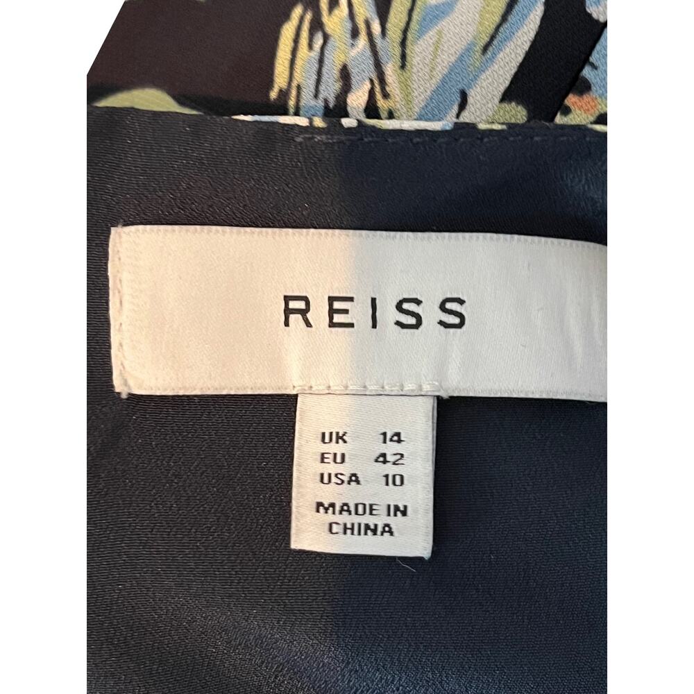 Reiss dress Annie floral print minidress blue size 10 - Picture 5 of 5